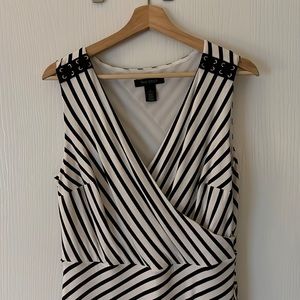 Whbm sleeveless striped dress size 14